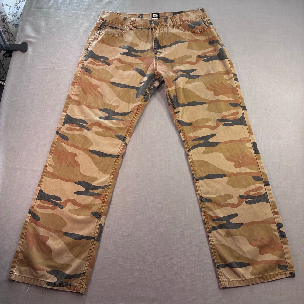 Imperious Camo Pants Mens 36x34 Fit (36x31) Y2K Skate Streetwear Carpenter Style